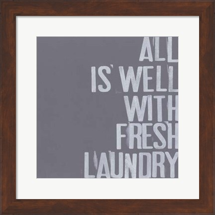 Framed Fresh Laundry I Print