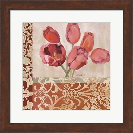 Framed Portrait of Tulips Print