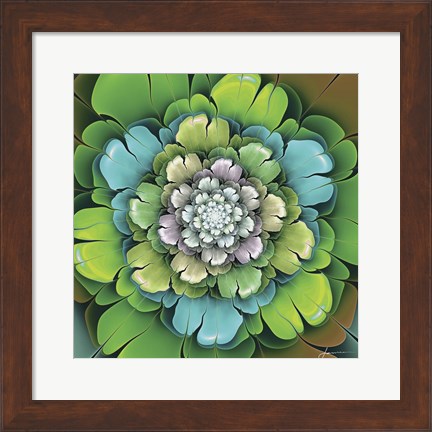 Framed Fractal Blooms I Print