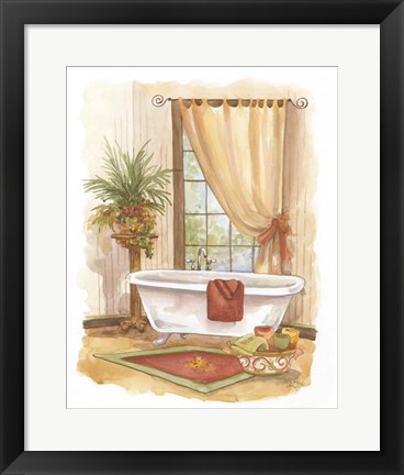 Framed Watercolor Bath in Spice II Print