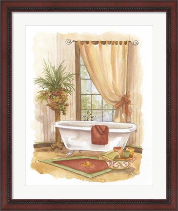 Framed Watercolor Bath in Spice II Print