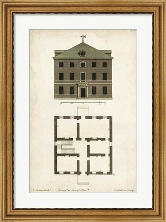 Framed Design for a Building III Print