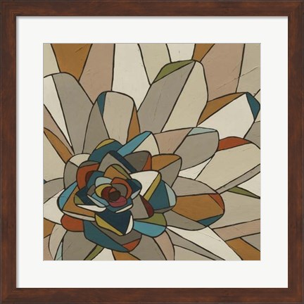 Framed Stained Glass Floral II Print