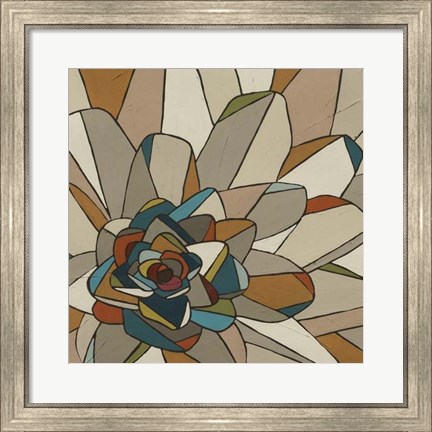 Framed Stained Glass Floral II Print