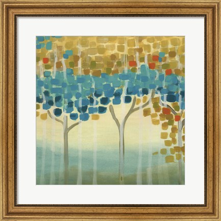 Framed Forest Mosaic II Print