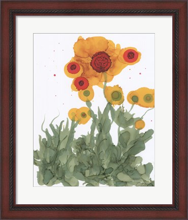 Framed Poppy Whimsy I Print