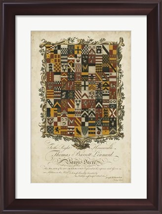 Framed Edmondson Heraldry IV Print