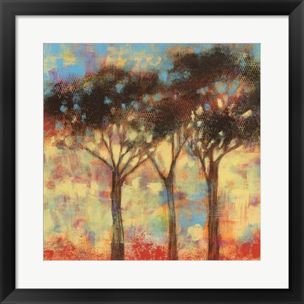 Framed Kaleidoscope Trees I Print