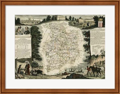 Framed Atlas Nationale Illustre II Print