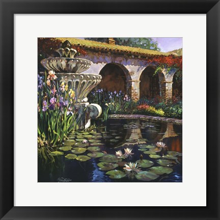 Framed Fountain at San Miguel II Print
