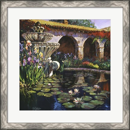 Framed Fountain at San Miguel II Print
