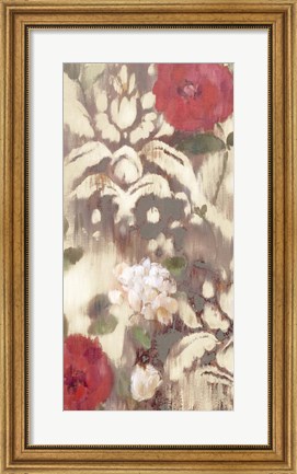 Framed Ikat Rose I Print