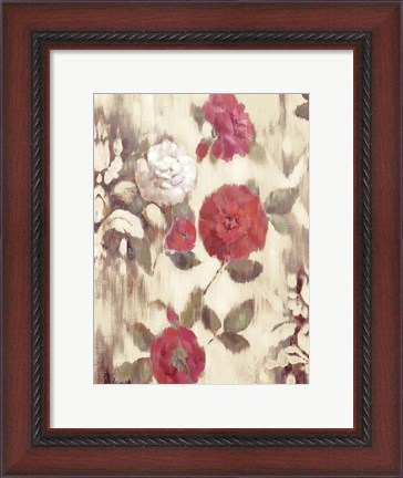 Framed Ikat Rose II Print