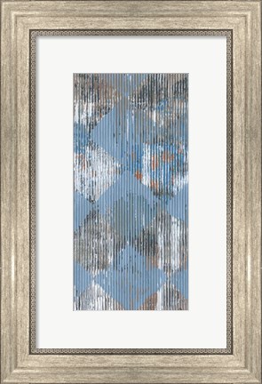 Framed Harlequin Blue I Print