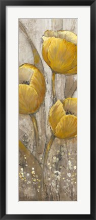 Framed Ochre Tulips II Print