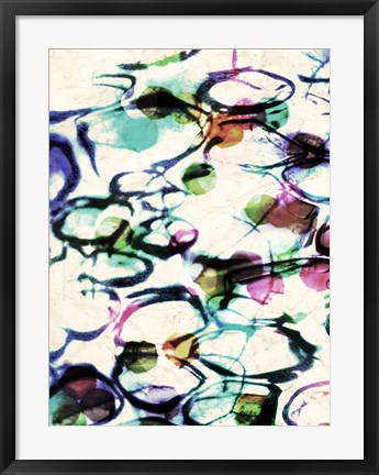 Framed Bubble Abstract I Print