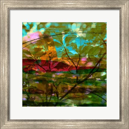 Framed Abstract Leaf Study III Print