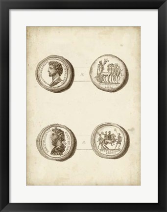 Framed Antique Roman Coins VI Print