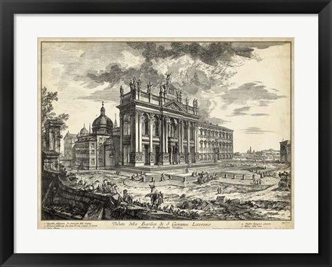 Framed Veduta della Basilica di S. Giovanni Laterano Print