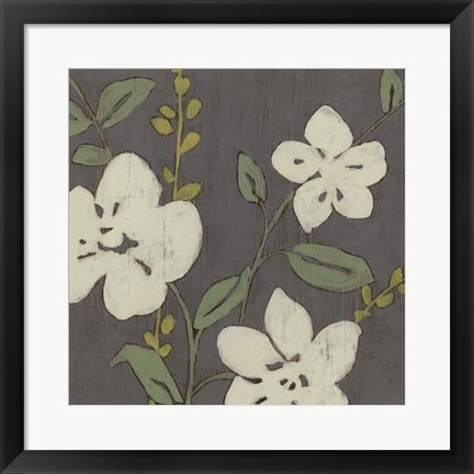Framed Cream Florals II Print