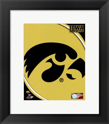 Framed University of Iowa Hawkeyes Logo Print