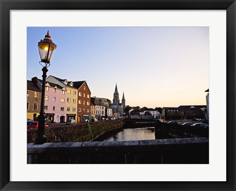 Framed St Finbarr&#39;s Cathedral, River Lee (South Channel), Cork City, County Cork, Ireland Print