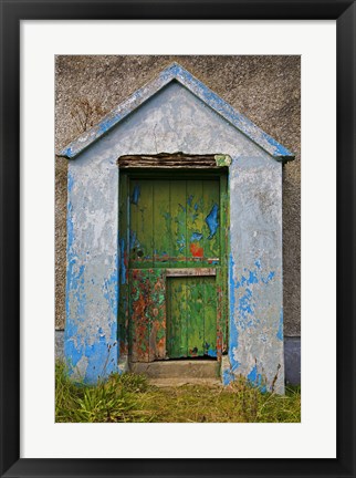 Framed Paint Effects, Old Cottage, Bunmahon, County Waterford, Ireland Print