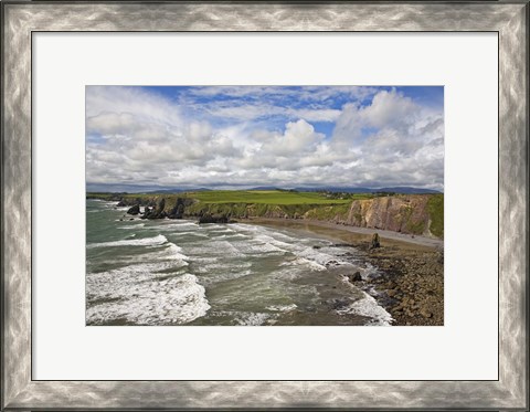 Framed Ballydowane Cove on the Copper Coast, County Waterford, Ireland Print