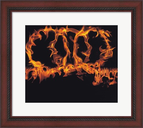 Framed Rings of Flames Print