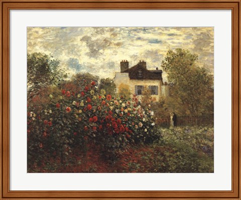 Framed Artist&#39;s Garden in Argenteuil Print