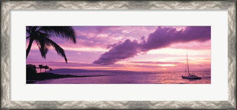 Framed Sunset Kapala Bay Maui HI USA Print