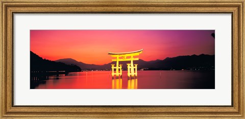 Framed Itsukushima Shrine Otorii Hiroshima Japan Print