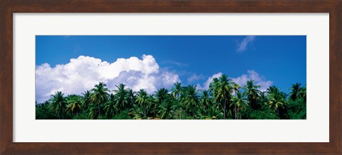 Framed Maldives with Clouds Print