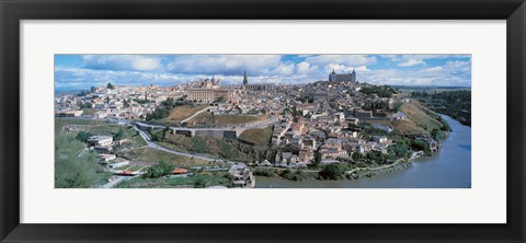 Framed Aerial view of Toledo Spain Print