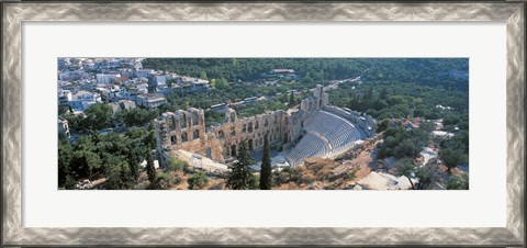 Framed Odeon tu Herodu Attku the Acropolis Athens Greece Print