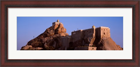 Framed Temple on cliff, Rockfort Ucchi Pillayar Temple, Tiruchirapalli, Tamil Nadu, India Print