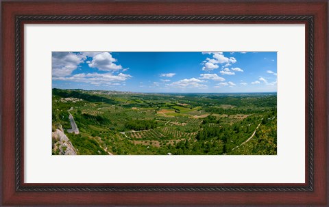 Framed Valley with Olive Trees and Limestone Hills, Les Baux-de-Provence, Bouches-Du-Rhone, Provence-Alpes-Cote d&#39;Azur, France Print