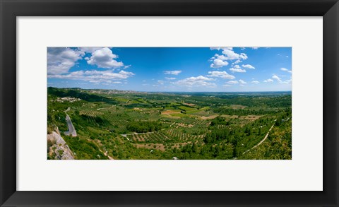 Framed Valley with Olive Trees and Limestone Hills, Les Baux-de-Provence, Bouches-Du-Rhone, Provence-Alpes-Cote d&#39;Azur, France Print