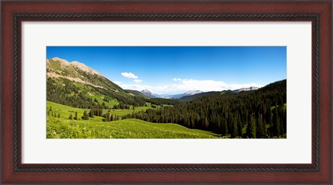Framed From Washington Gulch Road looking southeast towards, Crested Butte, Gunnison County, Colorado, USA Print