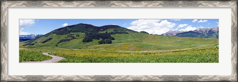 Framed Looking west from Gothic Road just north of Mount Crested Butte, Gunnison County, Colorado, USA Print