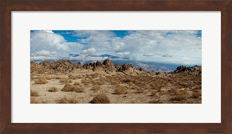 Framed Rock formations in a desert, Alabama Hills, Owens Valley, Lone Pine, California, USA Print