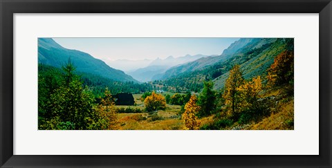 Framed Estenc Valley in autumn, French Riviera, Provence-Alpes-Cote d&#39;Azur, France Print