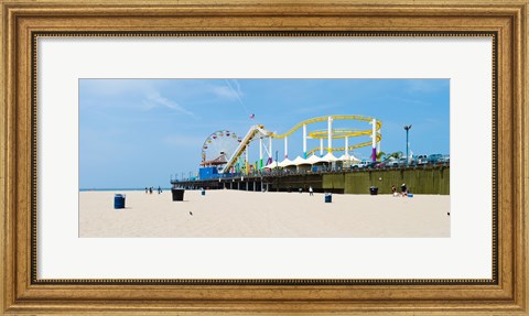 Framed Pacific park, Santa Monica Pier, Santa Monica, Los Angeles County, California, USA Print