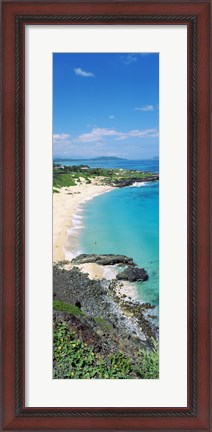 Framed High angle view of a beach, Makapuu, Oahu, Hawaii, USA Print