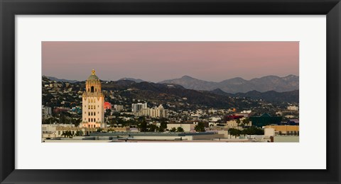 Framed Beverly Hills City Hall, Beverly Hills, West Hollywood, Hollywood Hills, California Print