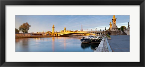 Framed Bridge across the river, Pont Alexandre III, Seine River, Paris, Ile-De-France, France Print