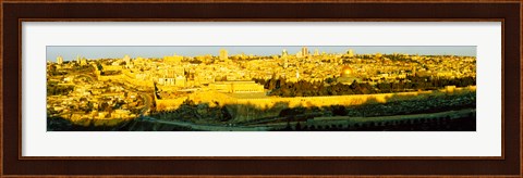 Framed High angle view of a city, Jerusalem, Israel Print