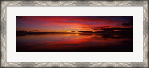 Framed Reflection of clouds in water, Rarotonga, Cook Islands, New Zealand Print