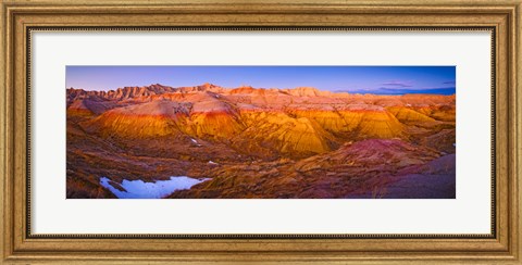 Framed Rock formations on a landscape, Badlands National Park, South Dakota, USA Print