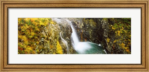 Framed Waterfall, Allt a&#39; Choire Ghreadaidh, Glen Brittle, Isle of Skye, Scotland Print